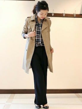 「Spick & Span（スピックアンドスパン）のアイテム（トレンチコート）」を使った、mai*さん（レディース・170cm）の夏コーディネート