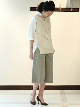 「ケーブル」｜mai*さん（レディース・170cm）の夏コーディネート