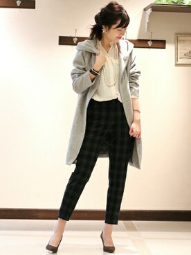 「フード」｜mai*さん（レディース・170cm）の秋コーディネート