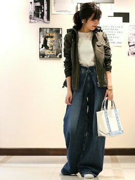 「Spick & Span（スピックアンドスパン）のアイテム（デニムパンツ）」を使った、mai*さん（レディース・170cm）の冬コーディネート