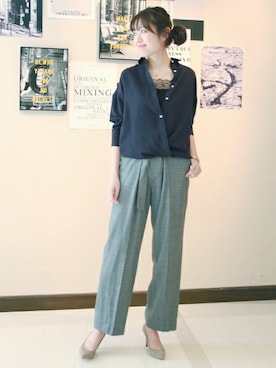 「とろみシャツ」｜mai*さん（レディース・170cm）の冬コーディネート