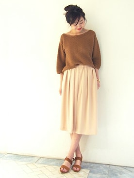 「トーンオントーン」｜mai*さん（レディース・170cm）の春コーディネート