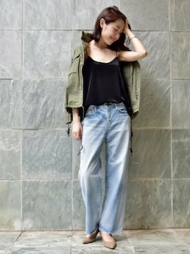 「upper hights」｜「アイテム（ブルゾン）」を使った、mai*さん（レディース・170cm）の夏コーディネート