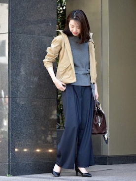 「Spick & Span（スピックアンドスパン）のアイテム（ブルゾン）」を使った、mai*さん（レディース・170cm）の秋コーディネート