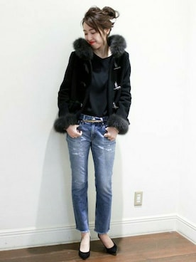 「Spick & Span（スピックアンドスパン）のアイテム（ダッフルコート）」を使った、mai*さん（レディース・170cm）の秋コーディネート