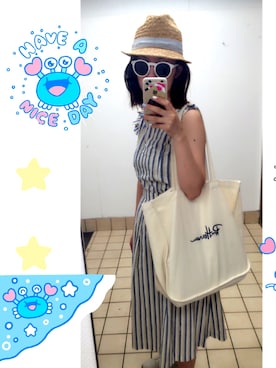 「サングラス」｜「アイテム（アンサンブル）」を使った、yuu♡canさん（レディース・158cm）の夏コーディネート