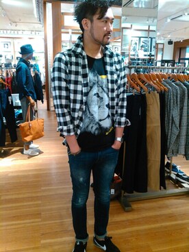 「003 J.FERRY（ゼロゼロスリージェイフェリー）のアイテム」を使った、Taka4さん（メンズ・188cm）の秋コーディネート