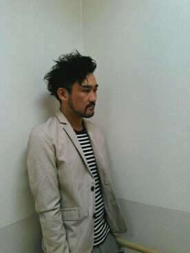 「アイテム（テーラードジャケット）」を使った、Taka4さん（メンズ・188cm）の秋コーディネート