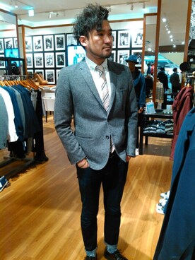 「SCOTCH & SODA（スコッチ アンド ソーダ）のアイテム（パンツ）」を使った、Taka4さん（メンズ・188cm）の秋コーディネート