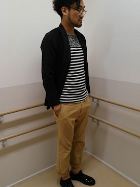 「アイテム（ドレスシューズ）」を使った、Taka4さん（メンズ・188cm）の秋コーディネート