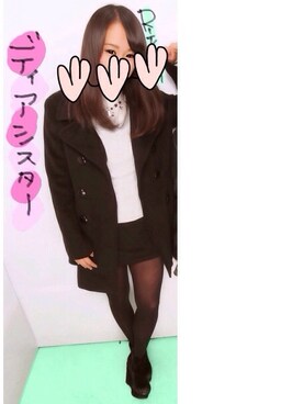 「プリクラ」｜「アイテム（ダウンジャケット/コート）」を使った、Rina.さん（レディース・163cm）の冬コーディネート