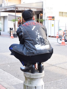 「JOHN LAWRENCE SULLIVAN（ジョンローレンスサリバン）のアイテム（ブルゾン）」を使った、Nakatomokiさん（メンズ・170cm）の秋コーディネート