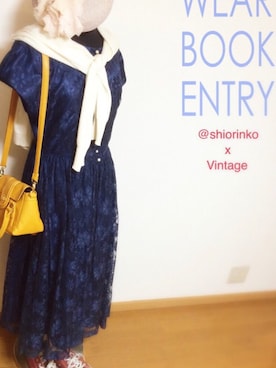 「ストローハット」｜「アイテム（ハンチング/ベレー帽）」を使った、shiorinkoさん（レディース・163cm）の夏コーディネート