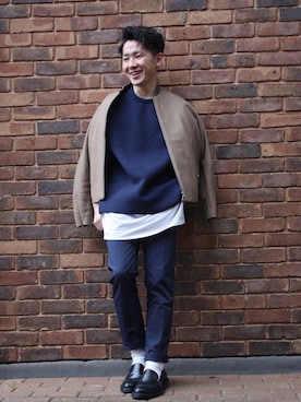 「Acne Studios（アクネストゥディオズ）のアイテム（その他シューズ）」を使った、MASAさん（メンズ・168cm）の冬コーディネート