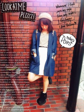 MICOAMERIのデニムスカートを使ったレディース人気ファッション  