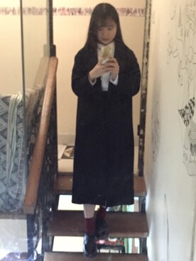 「HOMEMADEのアイテム」を使った、MikoChanさん（レディース・163cm）の冬コーディネート