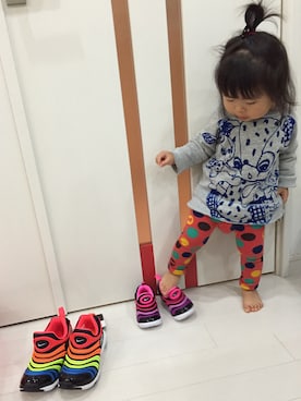 「vanavana（ヴァナヴァナ）のアイテム」を使った、shioriさん（キッズ・80cm）の冬コーディネート