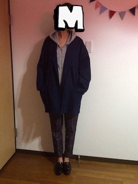 「ノースリーブパーカー」｜「アイテム（その他アウター）」を使った、munmun☺︎さん（レディース・160cm）の夏コーディネート