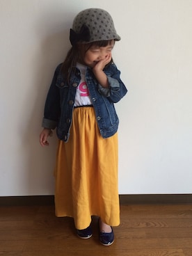 「H&M DIVIDED（エイチアンドエム　ディヴァイデッド）のアイテム（バレエシューズ）」を使った、munmun☺︎さん（キッズ・90cm）の秋コーディネート