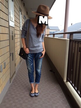 「切りっぱなし」｜「アイテム（バレエシューズ）」を使った、munmun☺︎さん（レディース・160cm）の秋コーディネート