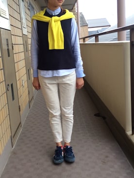 「プロデューサー巻き」｜「アイテム（オールインワン・サロペット）」を使った、munmun☺︎さん（レディース・160cm）の春コーディネート