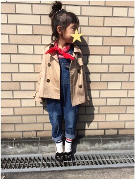 「ROPE' PICNIC（ロペピクニック）のアイテム（ジャケット/アウター）」を使った、munmun☺︎さん（キッズ・100cm）の冬コーディネート