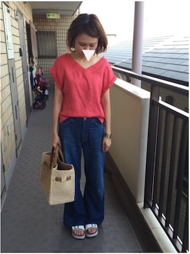 munmun☺︎さん（レディース・160cm）の夏コーディネート