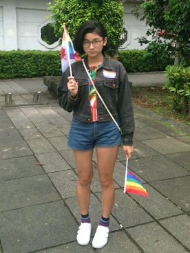 「cece.t（セセティー）のアイテム」を使った、張裴娟さん（レディース・158cm）の秋コーディネート