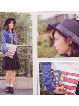 「Keith Haring（キース・ヘリング）のアイテム（バッグ）」を使った、Aさん（レディース・155cm）の冬コーディネート