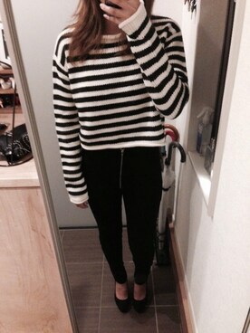 「ZARA（ザラ）のアイテム（ニット/セーター、その他）」を使った、べんじゃみんさん（レディース）の秋コーディネート