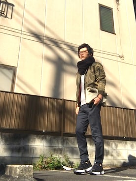 「OZOC（オゾック）のアイテム」を使った、tonoさん（メンズ・174cm）の冬コーディネート