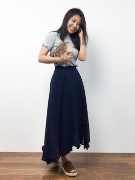 「abcdevol（エービーシーディーイーボル）のアイテム」を使った、natsuさん（レディース・155cm）の春コーディネート