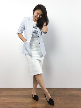 「DRWCYS（ドロシーズ）のアイテム（テーラードジャケット）」を使った、natsuさん（レディース・155cm）の春コーディネート