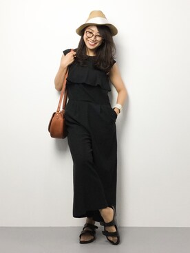 「URBAN RESEARCH ROSSO WOMEN（アーバンリサーチ　ロッソ）のアイテム（オールインワン・サロペット）」を使った、natsuさん（レディース・155cm）の夏コーディネート