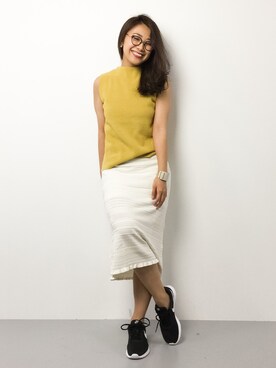 natsuさんの「【sweet6月号掲載】フリル透かしボーダーセットアップスカート」を使ったコーディネート