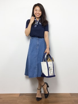 「UNDER ANAP（アンダーアナップ）のアイテム」を使った、natsuさん（レディース・155cm）の夏コーディネート