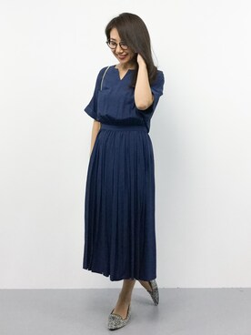 「LE JUN（ルジュン）のアイテム（ワンピース/ドレス）」を使った、natsuさん（レディース・155cm）の夏コーディネート