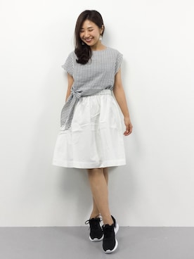 「Raisonne（レゾネ）のアイテム」を使った、natsuさん（レディース・155cm）の夏コーディネート