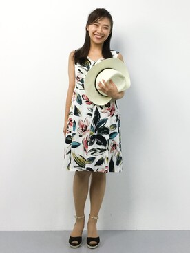 「ILIMA（イリマ）のアイテム（サンダル）」を使った、natsuさん（レディース・155cm）の夏コーディネート