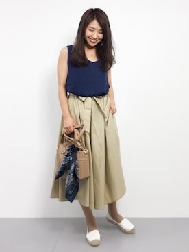 「green label relaxing（グリーンレーベルリラクシング）のアイテム（財布/小物）」を使った、natsuさん（レディース・155cm）の夏コーディネート