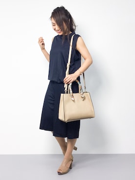 「Noble（ノーブル）のアイテム（つなぎ/オールインワン）」を使った、natsuさん（レディース・155cm）の夏コーディネート