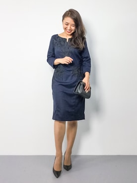 「お食事会」｜「アイテム（パンプス）」を使った、natsuさん（レディース・155cm）の秋コーディネート