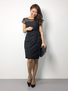 「お食事会」｜「アイテム（クラッチバッグ）」を使った、natsuさん（レディース・155cm）の秋コーディネート