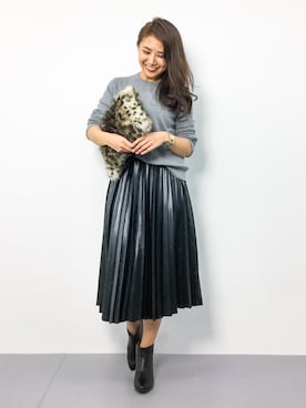 「N.（N. Natural Beauty Basic）（エヌエヌナチュラルビューティーベーシック）のアイテム（ブーティ）」を使った、natsuさん（レディース・155cm）の秋コーディネート