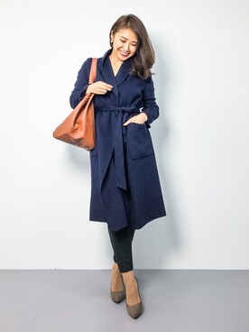 「calpestabile morbido（カルペスタビレモルビド）の【CLASSY. 12月号掲載】 CALPESTABILE MORBIDO/スマートフィット7.5cmパンプス（パンプス）」を使った、natsuさん（レディース・155cm）の秋コーディネート