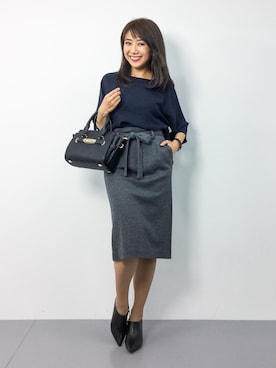 「ILIMA（イリマ）のアイテム（ブーティ）」を使った、natsuさん（レディース・155cm）の冬コーディネート