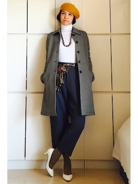 「basque beret（バスクベレー）のアイテム」を使った、caedeさん（レディース・167cm）の春コーディネート