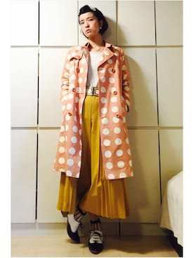 「I am I （アイアムアイ）のアイテム（ジャケット/アウター）」を使った、caedeさん（レディース・167cm）の春コーディネート