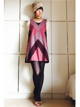 「Jocomomola（ホコモモラ）のアイテム（ワンピース/ドレス）」を使った、caedeさん（レディース・167cm）の秋コーディネート