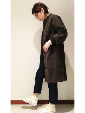 「CLOSE-UP（クローズアップ）のアイテム（ジャケット/アウター）」を使った、ｈａｒｕさん（レディース・166cm）の秋コーディネート